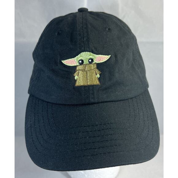 Star Wars Other - Star Wars Hat Cap Strap Back Adjustable Black Baby Yoda Mandalorian Mens Disney